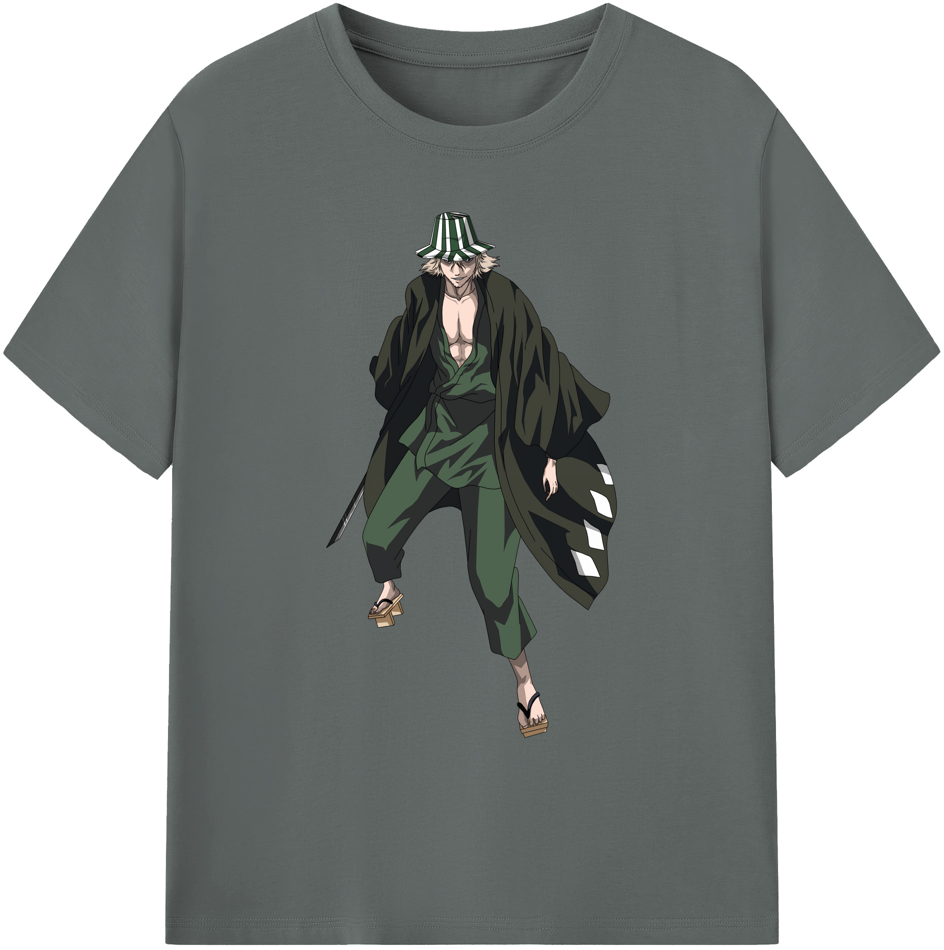 （画像用） "ブリーチ 浦原 喜助（うらはら きすけ） BLEACH Urahara Kisuke " 綿100％ メンズ半袖Tシャツ｜肌触りやわらか＆通気性